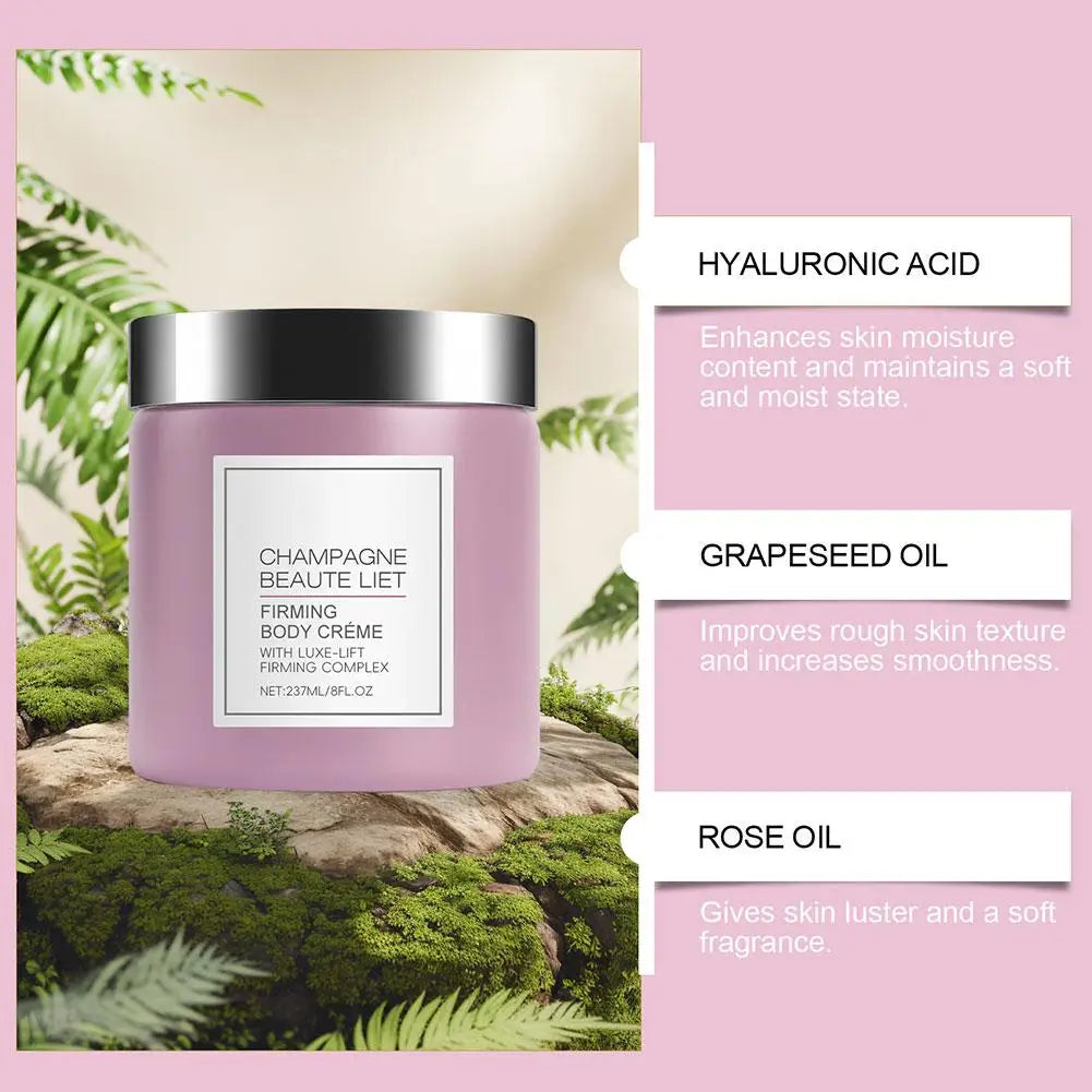 Champagne Lift Body Creme Wake up Butt Lifting Massage Cream Unisex Firming Body Lotion for Waist Legs Arms Daily Skin Care