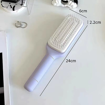 Self Cleaning Hairbrush Women Hair Brush One-Key Cleaning Hair Loss Airbag Scalp Massage Comb Anti-Static Hairbrush