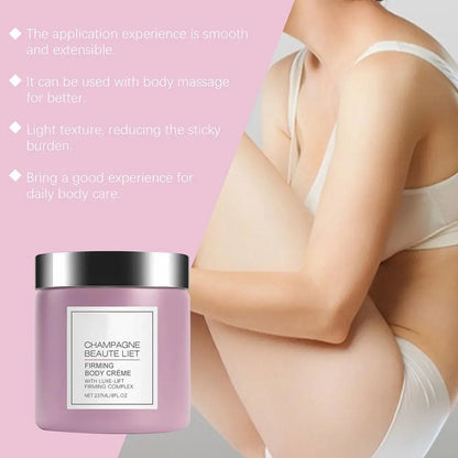 Champagne Lift Body Creme Wake up Butt Lifting Massage Cream Unisex Firming Body Lotion for Waist Legs Arms Daily Skin Care